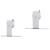 Set glisare mini ușă pentru dulap, alb, oțel carbon, 183 cm, 5 image
