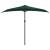 Umbrelă de soare pentru balcon, tijă aluminiu, verde, 270x144cm, 3 image