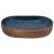 Lavoar de blat, maro și albastru, 59x40x14 cm, ceramică, oval, 4 image