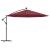 Umbrelă în consolă cu lumini led, roșu bordo, 350 cm, 2 image