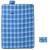 Pătură de picnic pliabilă, carouri albastre, 200x150 cm catifea, 3 image