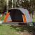 Cort camping cabană 4 persoane gri/portocaliu setare rapidă, 3 image