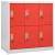 Dulapuri vestiar 2 buc. gri deschis și roșu 90x45x92,5 cm oțel, 3 image