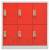 Dulapuri vestiar 5 buc. gri deschis și roșu 90x45x92,5 cm oțel, 4 image