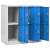 Dulapuri vestiar 5 buc. gri deschis/albastru 90x45x92,5 cm oțel, 7 image