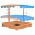 Cutie de nisip cu acoperiș ajustabil, 115x115x115 cm, lemn brad, 6 image