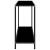 Masă consolă, negru, 120 x 35 x 75 cm, sticlă securizată, 3 image