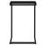 Masă laterală, negru, 40x40x60 cm, sticlă securizată, 2 image