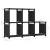Raft expunere, 5 cuburi, negru, 103x30x72,5 cm, material textil, 8 image