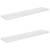 Rafturi de perete, 2 buc., alb extralucios, 120x23,5x3,8 cm mdf, 2 image