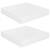 Rafturi de perete, 2 buc., alb extralucios, 23x23,5x3,8 cm, mdf, 2 image