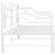 Cadru canapea extensibilă, alb, 90x200 cm, metal, 9 image