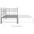 Cadru pat canapea extensibilă, gri, 90x200 cm, metal, 5 image