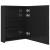Dulap de baie cu oglindă și led, negru strălucitor, 50x14x60 cm, 6 image