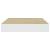 Rafturi perete suspendate 4 buc. alb/stejar 23x23,5x3,8 cm mdf, 5 image