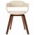 Scaun de masă, alb, lemn curbat & piele ecologică, 2 image