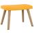 Scaun balansoar cu taburet, galben muștar, catifea, 7 image