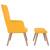 Scaun relaxare cu taburet, galben muștar, catifea, 4 image