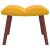 Scaun de relaxare cu taburet, galben muștar, catifea, 8 image
