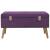 Bancă cu un compartiment de depozitare, violet, 80 cm, catifea, 2 image