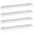 Rafturi de perete loggia, 4 buc., alb, 80x15x4 cm, mdf, 2 image