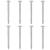 Rafturi de perete loggia, 4 buc., alb, 80x15x4 cm, mdf, 7 image