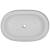 Chiuvetă ovală pentru baie din ceramică, alb, 3 image