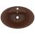 Chiuvetă lux, preaplin maro închis mat 58,5x39 cm ceramică oval, 4 image