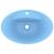 Chiuvetă lux cu preaplin, bleu mat, 58,5x39 cm, ceramică, oval, 4 image