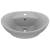 Chiuvetă lux cu preaplin gri deschis mat 58,5x39cm ceramic oval, 2 image