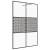 Paravan de duș walk-in negru 140x195 cm sticlă esg transparentă, 2 image