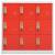 Dulap de vestiar, gri deschis și roșu, 90x45x92,5 cm, oțel, 3 image