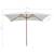 Umbrelă de soare cu stâlp de lemn, 200 x 300 cm, alb crem, 7 image