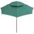 Umbrelă de soare dublă, 270x270 cm, stâlp de lemn, verde, 4 image