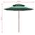 Umbrelă de soare dublă, 270x270 cm, stâlp de lemn, verde, 6 image