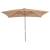 Umbrelă de soare, exterior, stâlp lemn, 200x300 cm, gri taupe, 3 image
