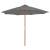 Umbrelă de soare de exterior, stâlp din lemn, 300 cm, antracit