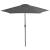 Umbrelă de soare de exterior, stâlp din metal, 300 cm, antracit, 4 image