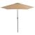 Umbrelă de soare de exterior, stâlp metalic, 300 cm, gri taupe, 4 image