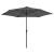 Umbrelă de soare exterior cu led & stâlp de oțel antracit 300cm