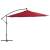 Umbrelă suspendată cu stâlp din aluminiu, 350 cm, roșu bordo