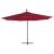 Umbrelă suspendată cu stâlp din aluminiu, 350 cm, roșu bordo, 3 image