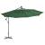 Umbrelă de consolă cu led și stâlp de metal, verde, 350 cm, 2 image