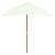 Umbrelă de soare, exterior, stâlp lemn, 150x200 cm, nisipiu, 4 image