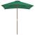 Umbrelă de soare, exterior, stâlp lemn, 150x200 cm, verde, 3 image