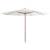 Umbrelă de soare exterior, stâlp din lemn, alb nisipiu, 350 cm