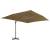 Umbrelă suspendată cu stâlp din aluminiu, taupe, 400x300 cm, 3 image