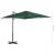 Umbrelă suspendată cu stâlp din aluminiu, verde, 250x250 cm, 8 image