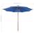 Umbrelă de soare cu stâlp din lemn, albastru, 300 x 258 cm, 6 image