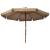 Umbrelă de soare de exterior, stâlp din lemn, gri taupe, 330 cm, 3 image